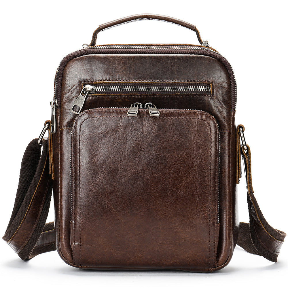 Leather Large-capacity Retro Shoulder Messenger Bag