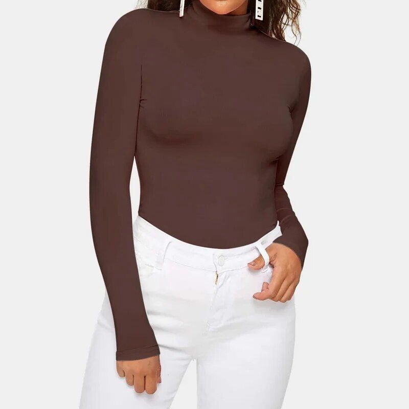 Classic Turtleneck Long-Sleeve Top