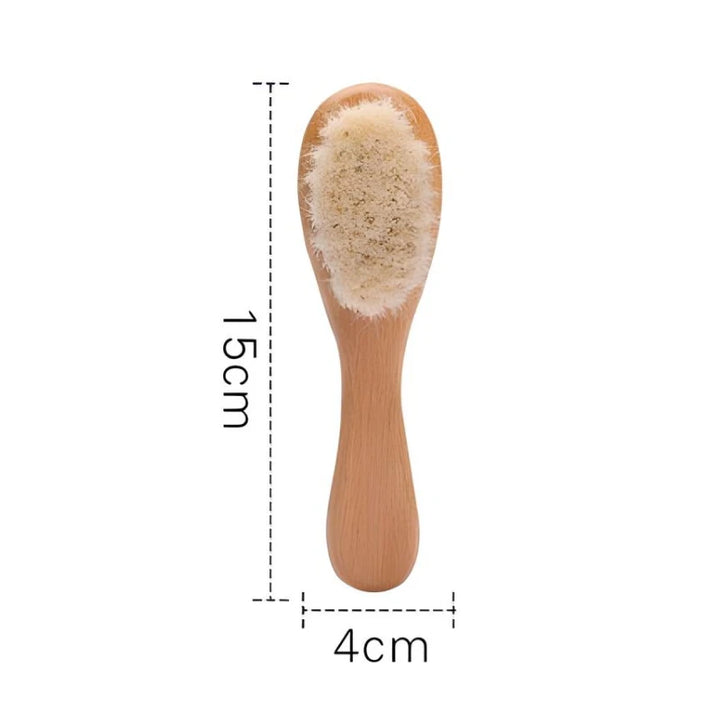 Beech Wood Baby Hair Brush and Massager