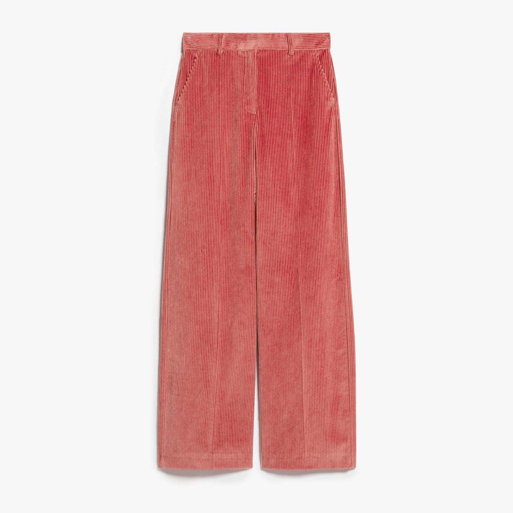 High-Waist Wide-Leg Corduroy Trousers