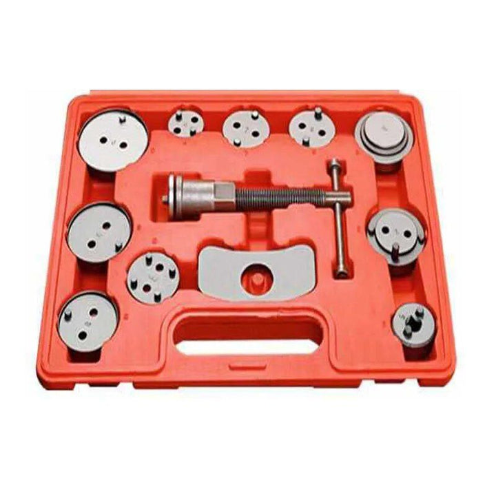 Universal 12-Piece Car Brake Caliper Tool Set – Disc Rewind & Piston Compression Kit