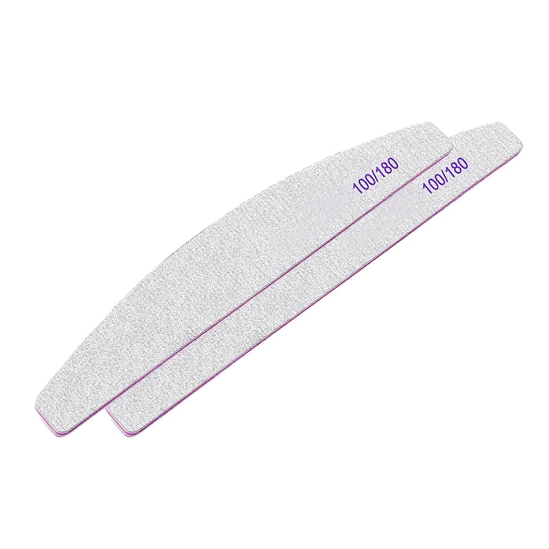 Double-Sided Emery Board Nail Files - 100/180 Grit Professional Nail Styling Tools