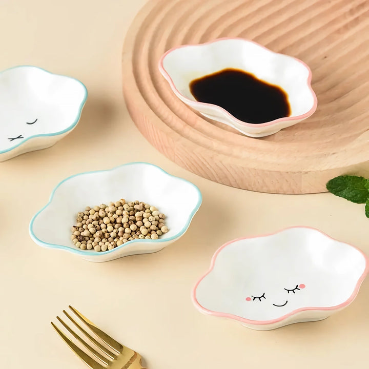 Ceramic Cute Clouds Dipping Sauce Dish