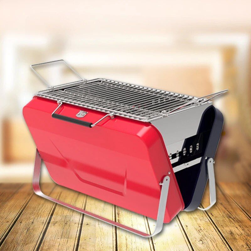 Compact Stainless Steel Folding Brazier Grill – Perfect for Camping and Outdoor BBQ