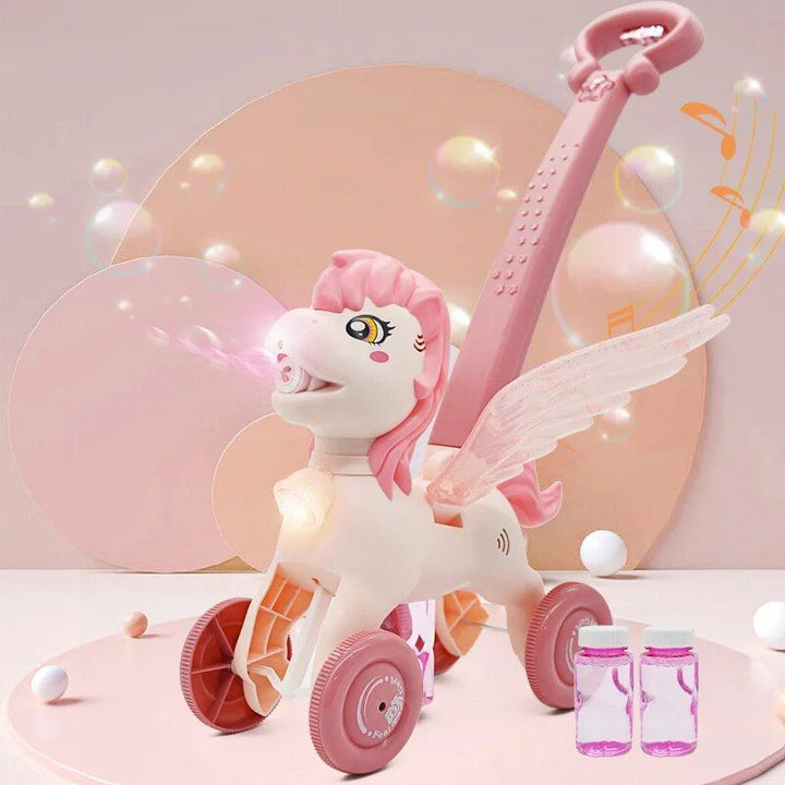 Electric Unicorn Bubble Cart with Music & Lights: A Magical Playtime Experience