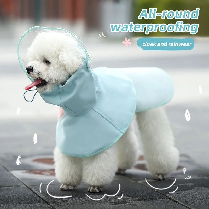 Dogs Rainy Day Cape Poncho