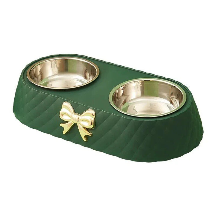 Chic Bow-Tie Dual Pet Bowl