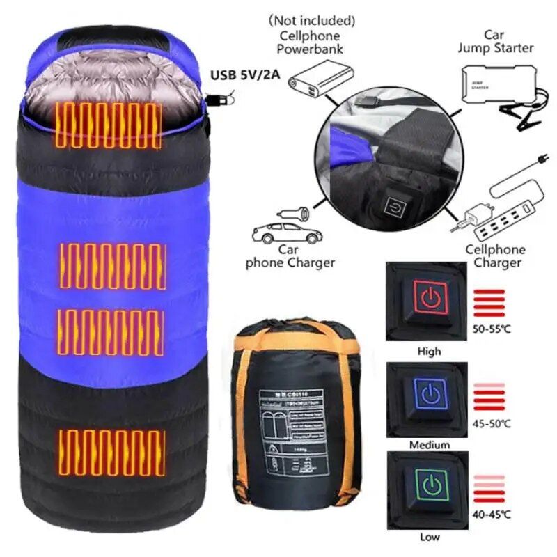 USB Heated Waterproof Sleeping Bag