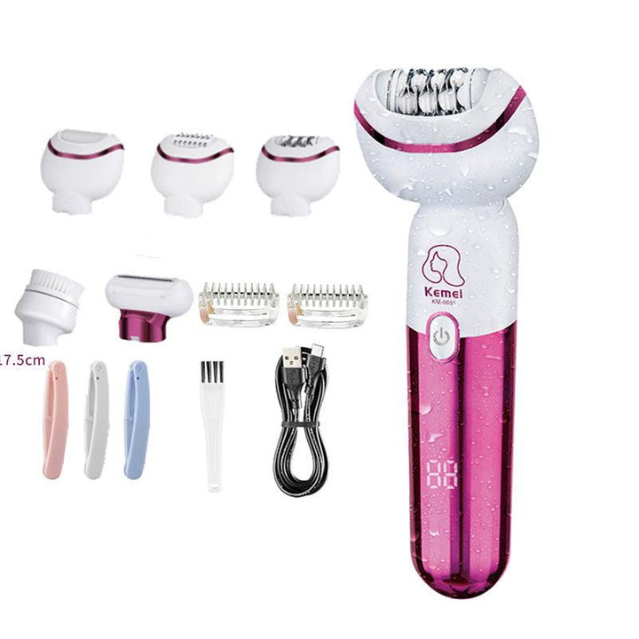 Kemei 5-IN-1 Rechargeable Hair Removal Epilator