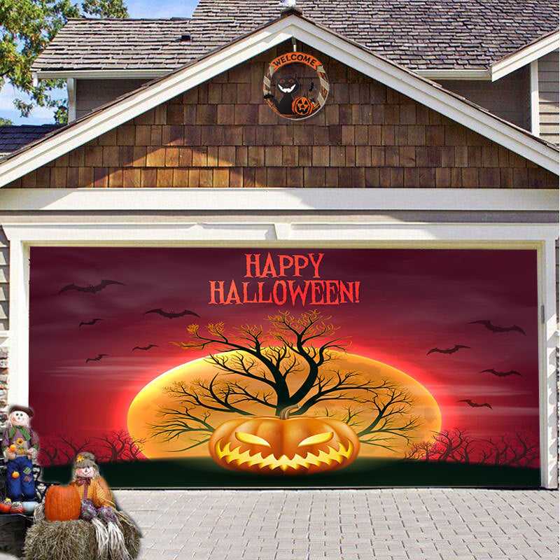 Halloween Party Decorative Hanging Cloth Garage Door Background Fabric