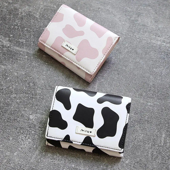 Chic Cow Print Tri-fold Women's Wallet