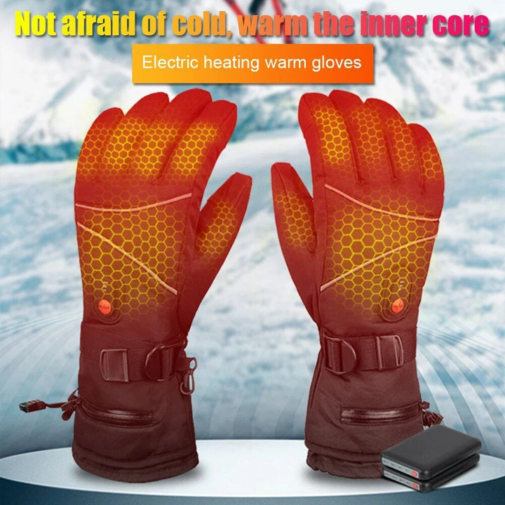 Waterproof, Windproof Electric Heated Gloves with Touchscreen