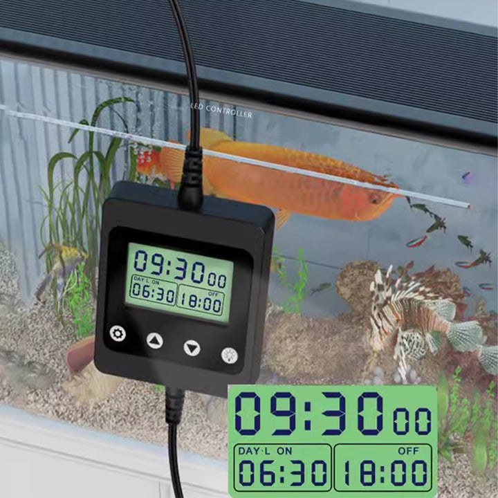 Aquarium LED Light Timer and Dimmer with Infinite Brightness Adjustment