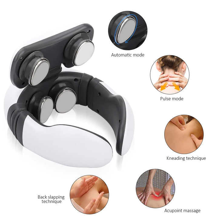 Intelligent 4D Neck and Shoulder Massager with Heating and Infrared Therapy