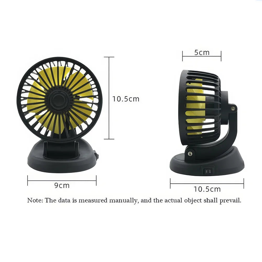 Multi-Angle Rotatable Car Cooling Fan