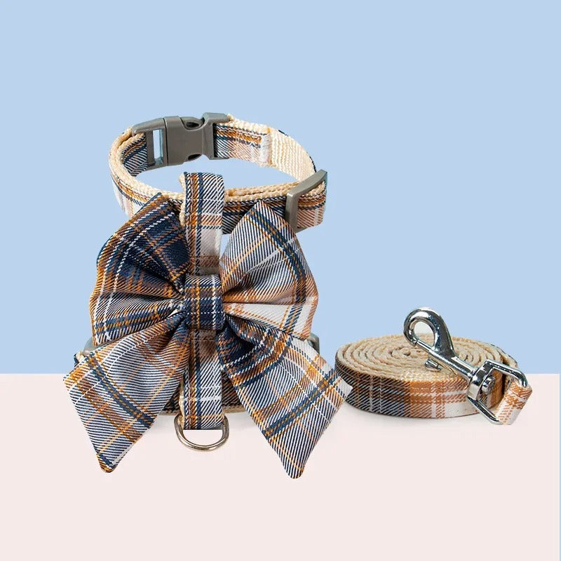 Cute Pet Harness with Bowknot and Traction Rope