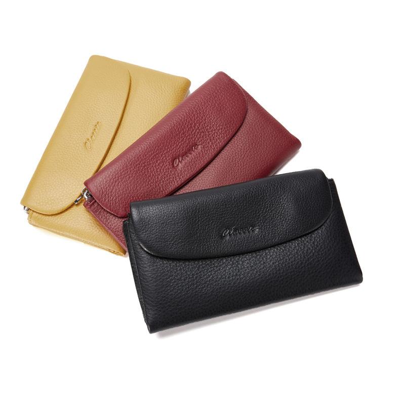 Genuine Leather Trifold Wallet with Coin Purse and Card Holder