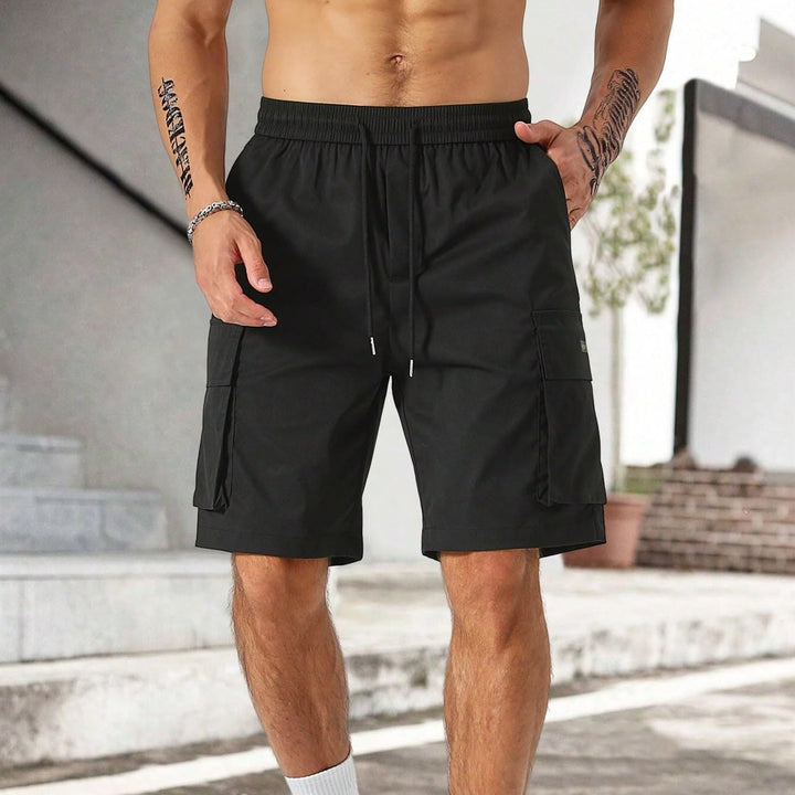 Drawstring Waist Men's Multi-pocket Workwear Shorts