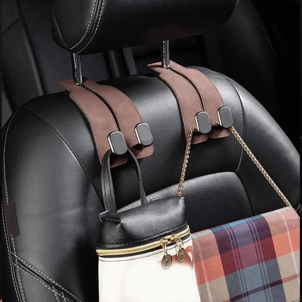 Premium Suede Double Hook Organizer for Car Interiors