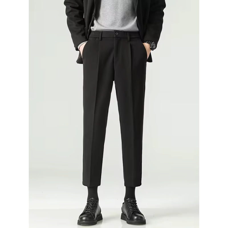 Minimalist Loose Pleated Suit Pants