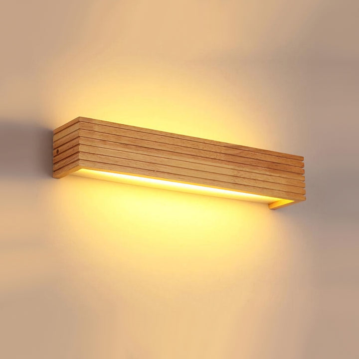 Modern Japan Style LED Oak Wooden Wall Lamp