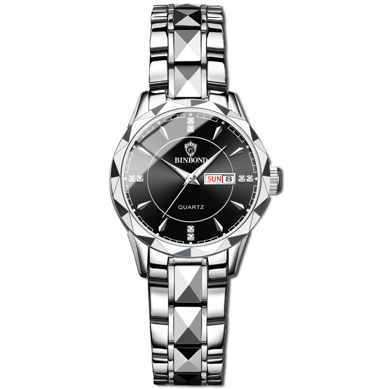 Men's Waterproof Tungsten Steel Calendar Quartz Watch