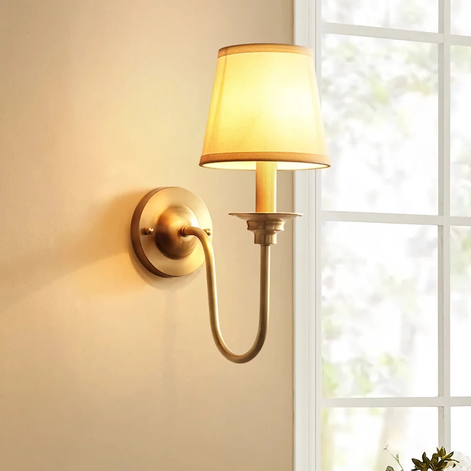 Elegant Copper Wall Lamp for Bedroom and Living Room