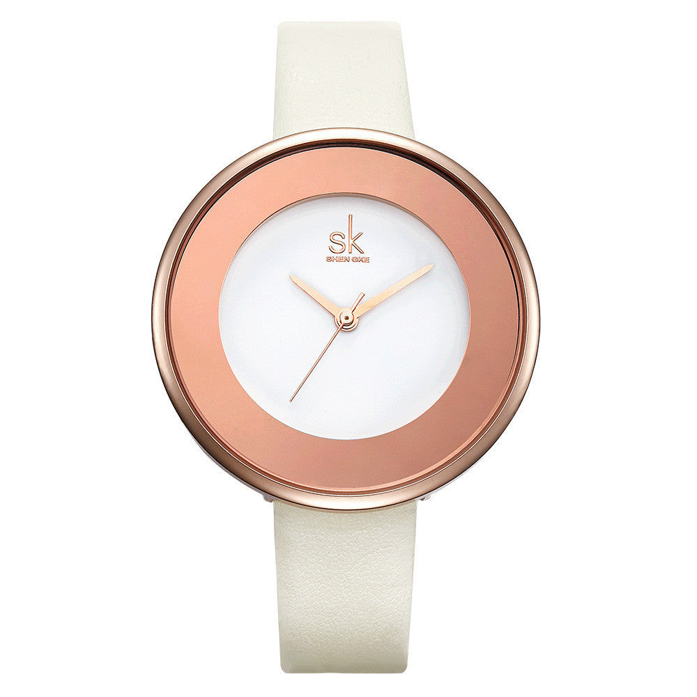 Women's waterproof belt quartz watch