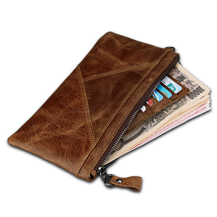 Hot explosion of Crazy Horse anti-theft brush RFID wallet hand bag color multifunction men hand