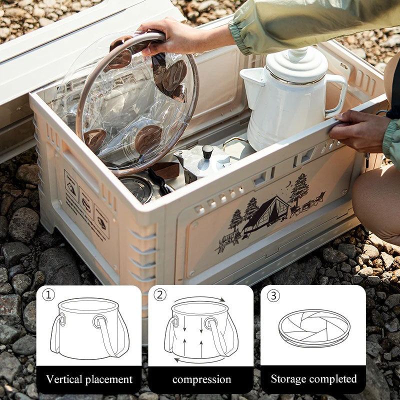 Portable Transparent Folding Bucket