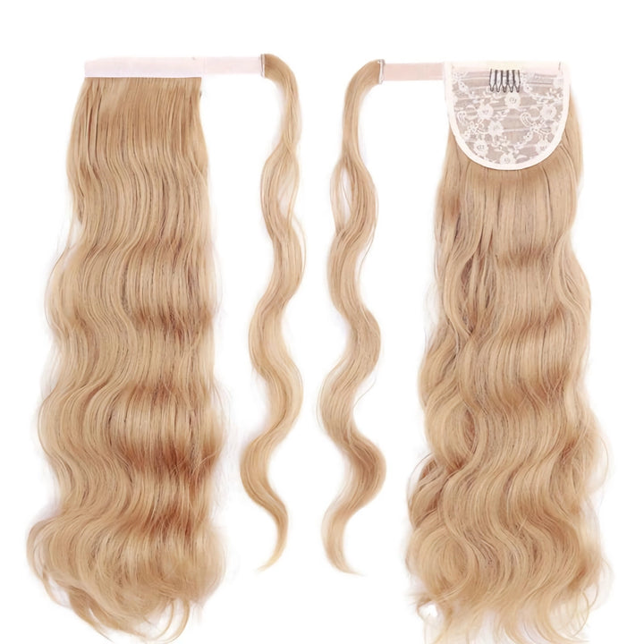 Blonde Wavy Hollywood Style Clip-In Ponytail