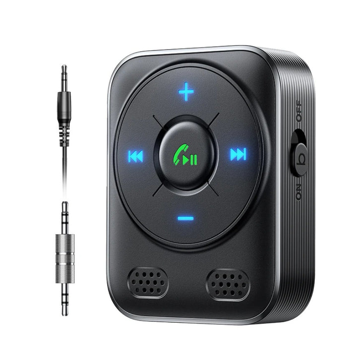 Car Bluetooth 5.4 AUX Receiver with Dual Mics & Noise Cancellation