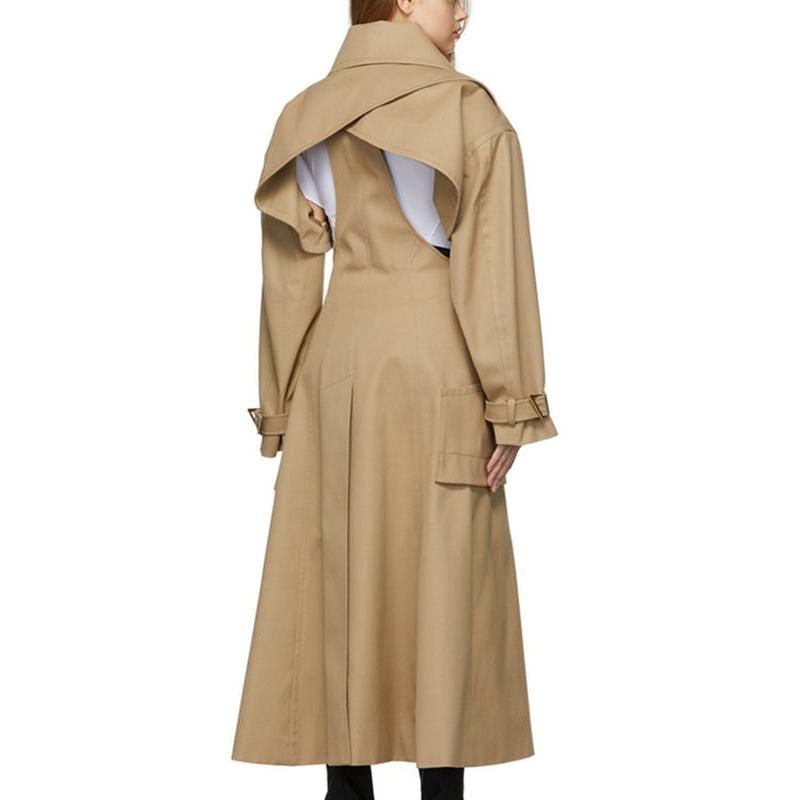 High-Waist Hollow-Out Trench Coat