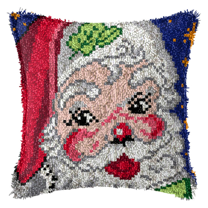 Diy Handmade Christmas Cushion Wool Embroidered Pillow Material Package