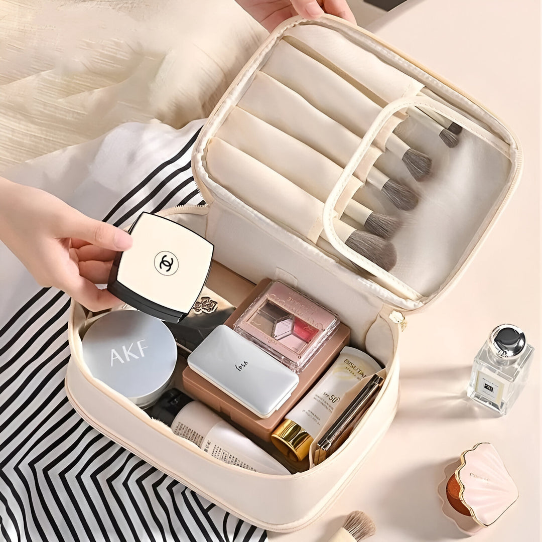 2-in-1 Makeup Brushes Organizer & Jewelry Storage Bag