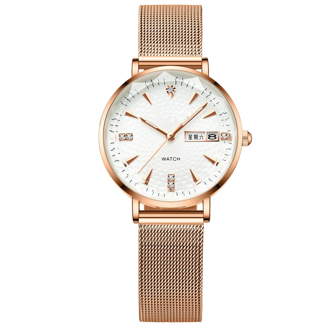 New Women's Fashion Waterproof Glow Quartz Watch