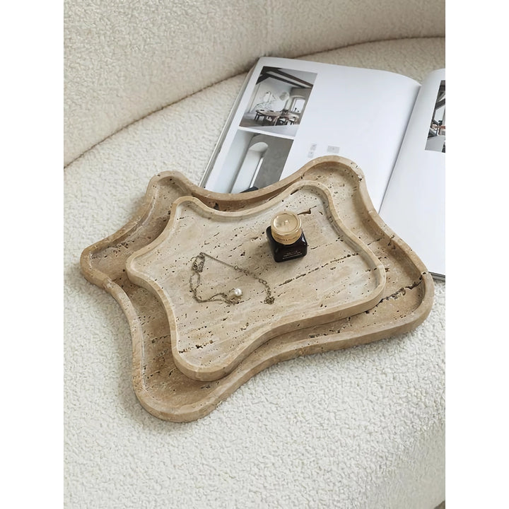 Vintage Travertine Stone Tray