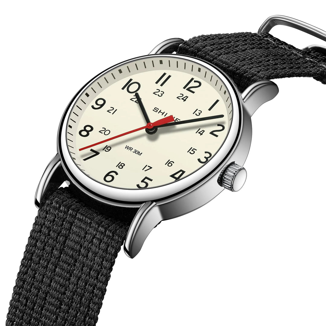 Unisex Military Sports Quartz Watch with Easy-Read Dial and Nylon Strap