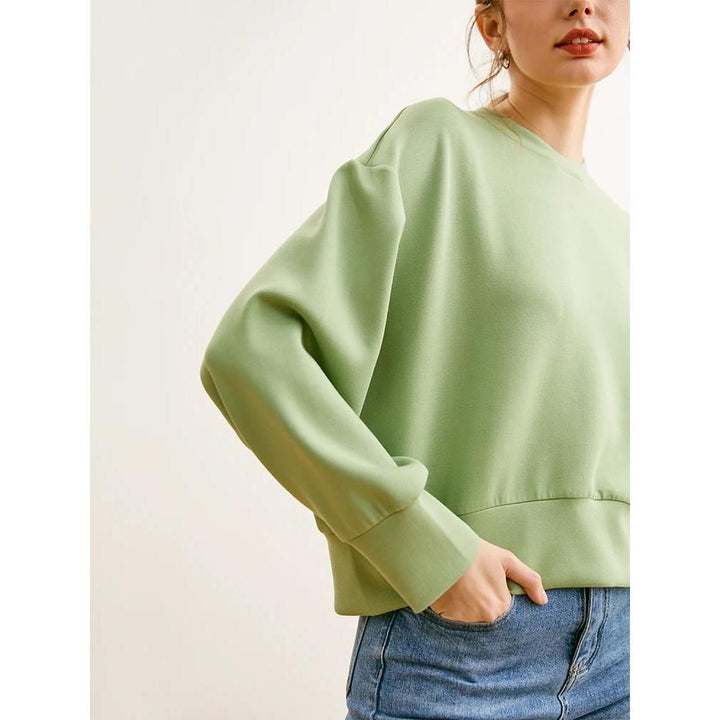 Viscose Blend O-Neck Sweatshirt