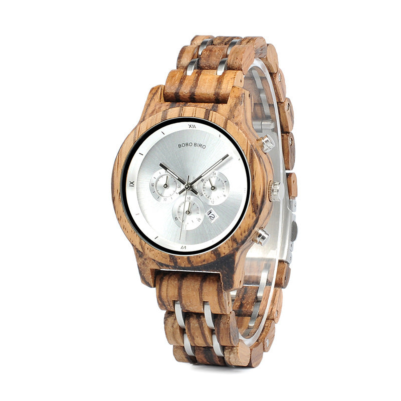 Men's Wood Grain Fashion Business Casual Watch