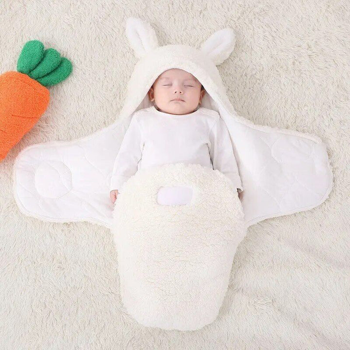 Cozy Cotton Baby Swaddle Sleeping Bag for Autumn & Winter - Thickened, Anti-Jump Quilt