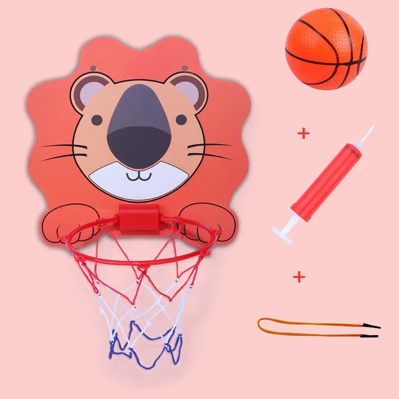 Kids Cartoon Animal Basketball Hoop Kit