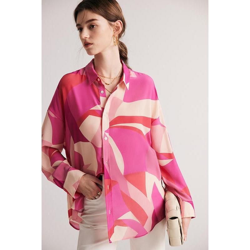 Elegant Silk Crepe De Chine Blouse for Women