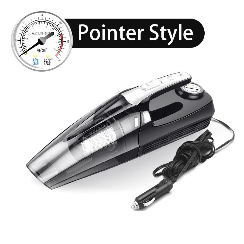 4-in-1 Portable Car Vacuum Cleaner and Tire Inflator