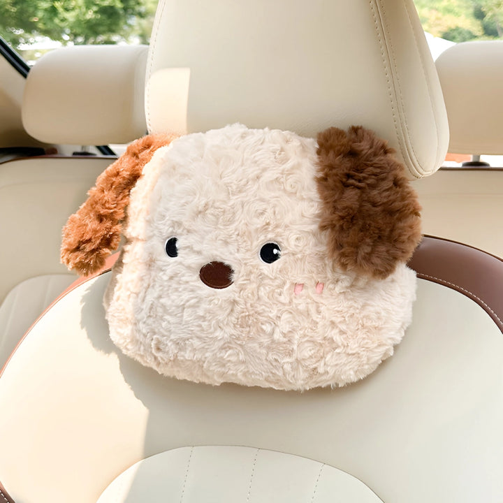 Cartoon Animal Car Neck and Lumbar Support Pillow Set