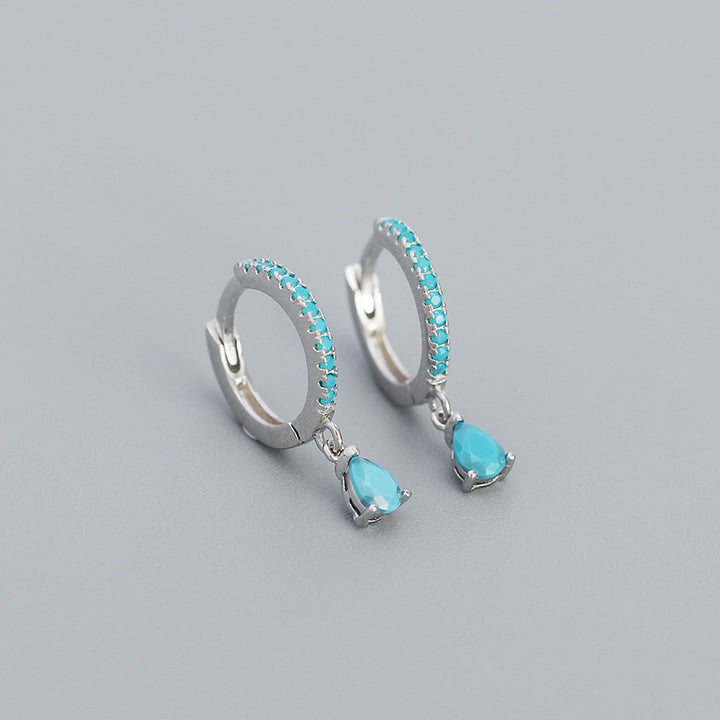 Stylish Sterling Silver Diamond Earrings