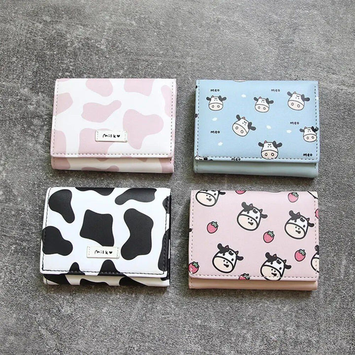 Chic Cow Print Tri-fold Women's Wallet