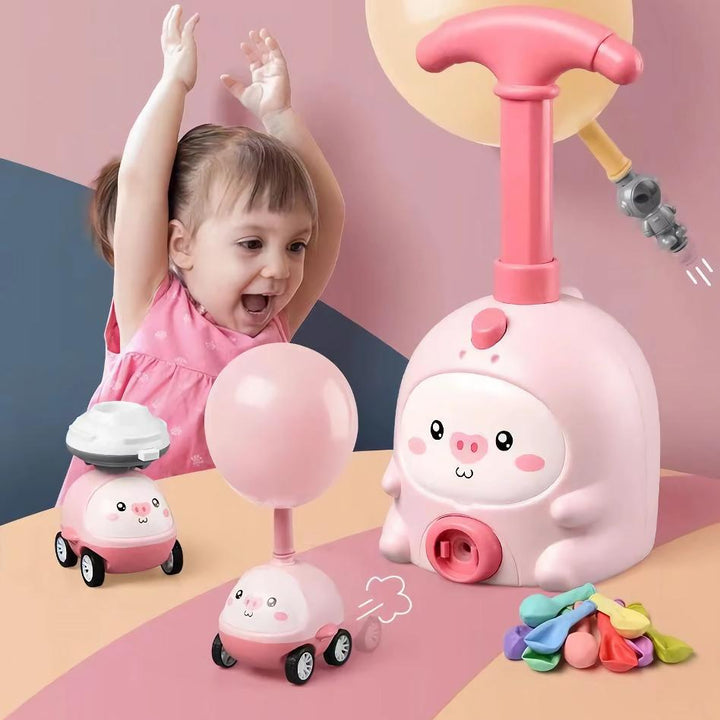 Balloon-Powered Launcher & Car Set for Children