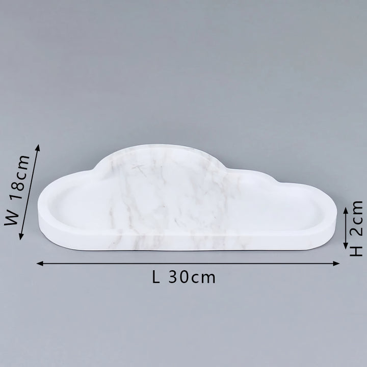 Cloud Shap Natural Marble Vanity Tray