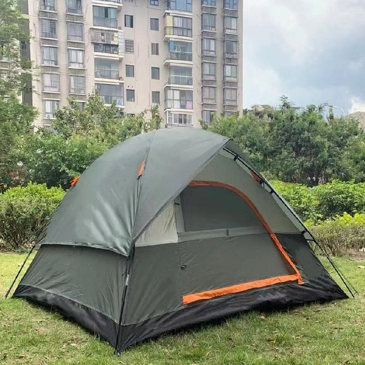 Outdoor Supplies Rain-proof Camping Tent Hand-mounted Double-layer Family Travel Camping Waterproof